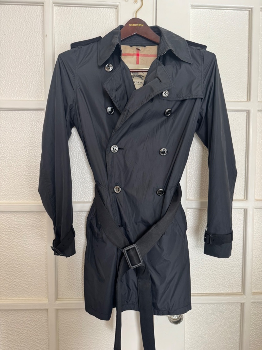 BURBERRY London Black Short Coat Jacket Size US 6 UK 10 EU 40 - See Description